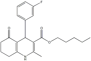 pentyl 4-(3-fluorophenyl)-2-methyl-5-oxo-1,4,5,6,7,8-hexahydro-3-quinolinecarboxylate|