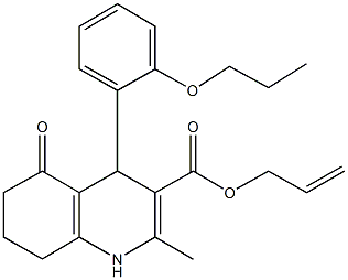 prop-2-enyl 2-methyl-5-oxo-4-[2-(propyloxy)phenyl]-1,4,5,6,7,8-hexahydroquinoline-3-carboxylate|