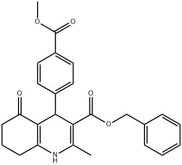 299948-51-9 phenylmethyl 2-methyl-4-{4-[(methyloxy)carbonyl]phenyl}-5-oxo-1,4,5,6,7,8-hexahydroquinoline-3-carboxylate