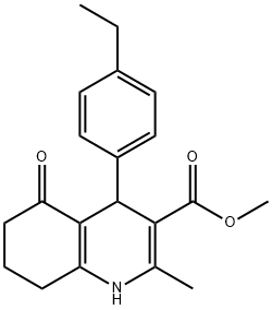 299949-15-8 methyl 4-(4-ethylphenyl)-2-methyl-5-oxo-1,4,5,6,7,8-hexahydro-3-quinolinecarboxylate