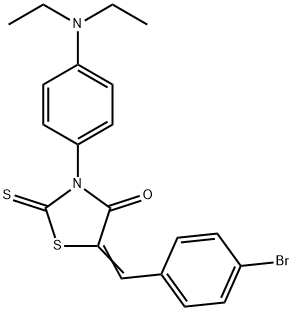 5-(4-bromobenzylidene)-3-[4-(diethylamino)phenyl]-2-thioxo-1,3-thiazolidin-4-one Structure