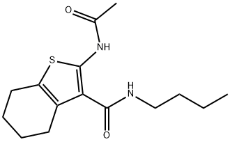 2-(acetylamino)-N-butyl-4,5,6,7-tetrahydro-1-benzothiophene-3-carboxamide Structure