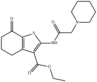 ethyl 7-oxo-2-[(1-piperidinylacetyl)amino]-4,5,6,7-tetrahydro-1-benzothiophene-3-carboxylate|