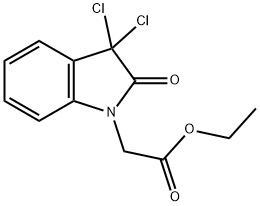 ethyl (3,3-dichloro-2-oxo-2,3-dihydro-1H-indol-1-yl)acetate,299963-42-1,结构式