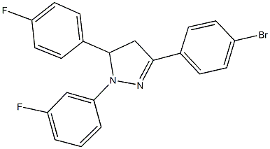 3-(4-bromophenyl)-1-(3-fluorophenyl)-5-(4-fluorophenyl)-4,5-dihydro-1H-pyrazole 结构式