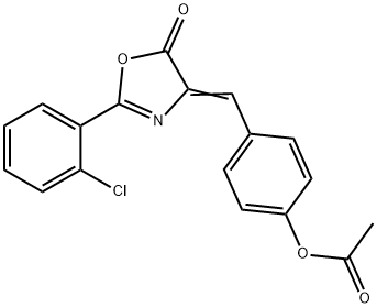4-[(2-(2-chlorophenyl)-5-oxo-1,3-oxazol-4(5H)-ylidene)methyl]phenyl acetate,299970-48-2,结构式