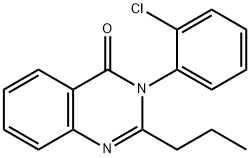 3-(2-chlorophenyl)-2-propyl-4(3H)-quinazolinone Struktur