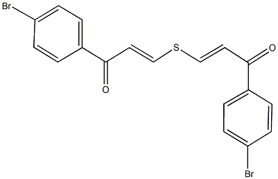 1-(4-bromophenyl)-3-{[3-(4-bromophenyl)-3-oxo-1-propenyl]sulfanyl}-2-propen-1-one,30031-55-1,结构式