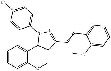 1-(4-bromophenyl)-5-(2-methoxyphenyl)-3-[2-(2-methoxyphenyl)vinyl]-4,5-dihydro-1H-pyrazole Struktur