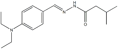 N'-[4-(diethylamino)benzylidene]-3-methylbutanohydrazide Struktur