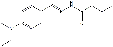 N'-[4-(diethylamino)benzylidene]-3-methylbutanohydrazide 结构式