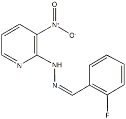 2-fluorobenzaldehyde {3-nitro-2-pyridinyl}hydrazone 化学構造式