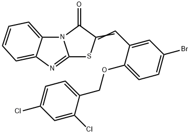 2-{5-bromo-2-[(2,4-dichlorobenzyl)oxy]benzylidene}[1,3]thiazolo[3,2-a]benzimidazol-3(2H)-one|