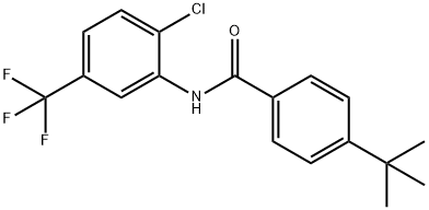 4-tert-butyl-N-[2-chloro-5-(trifluoromethyl)phenyl]benzamide 化学構造式