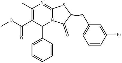 300377-56-4 methyl 2-(3-bromobenzylidene)-7-methyl-3-oxo-5-phenyl-2,3-dihydro-5H-[1,3]thiazolo[3,2-a]pyrimidine-6-carboxylate