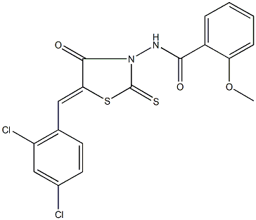 N-[5-(2,4-dichlorobenzylidene)-4-oxo-2-thioxo-1,3-thiazolidin-3-yl]-2-methoxybenzamide|