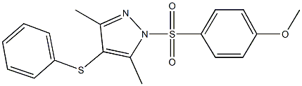 4-{[3,5-dimethyl-4-(phenylsulfanyl)-1H-pyrazol-1-yl]sulfonyl}phenyl methyl ether Struktur