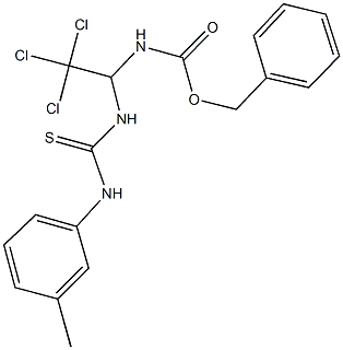 benzyl 2,2,2-trichloro-1-[(3-toluidinocarbothioyl)amino]ethylcarbamate 化学構造式