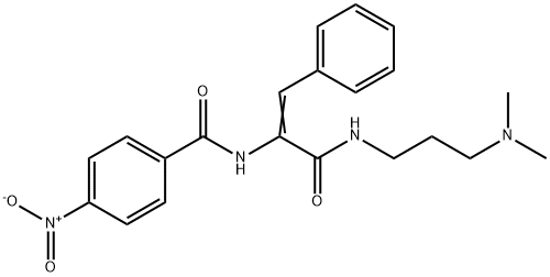 N-[1-({[3-(dimethylamino)propyl]amino}carbonyl)-2-phenylvinyl]-4-nitrobenzamide,300382-57-4,结构式