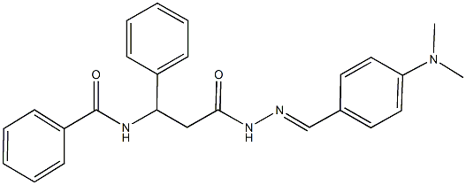 N-(3-{2-[4-(dimethylamino)benzylidene]hydrazino}-3-oxo-1-phenylpropyl)benzamide 化学構造式