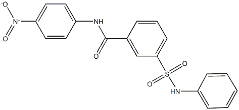 3-(anilinosulfonyl)-N-{4-nitrophenyl}benzamide Structure