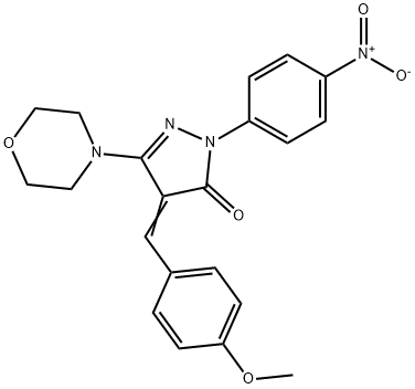 2-{4-nitrophenyl}-4-(4-methoxybenzylidene)-5-(4-morpholinyl)-2,4-dihydro-3H-pyrazol-3-one|