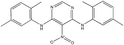 4,6-bis(2,5-dimethylanilino)-5-nitropyrimidine,300398-77-0,结构式