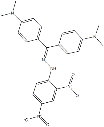 bis[4-(dimethylamino)phenyl]methanone {2,4-bisnitrophenyl}hydrazone 化学構造式
