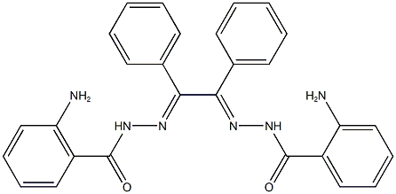 2-amino-N'-{2-[(2-aminobenzoyl)hydrazono]-1,2-diphenylethylidene}benzohydrazide,300404-20-0,结构式