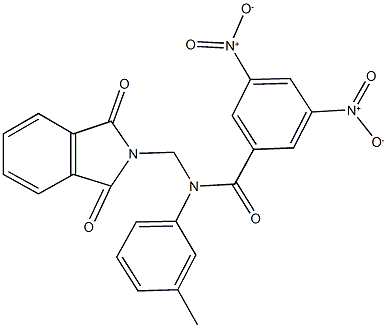 N-[(1,3-dioxo-1,3-dihydro-2H-isoindol-2-yl)methyl]-3,5-bisnitro-N-(3-methylphenyl)benzamide Struktur