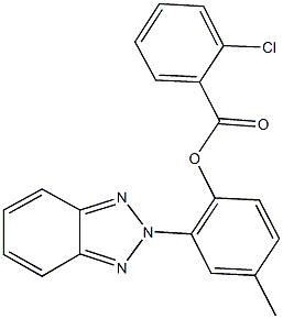 2-(2H-1,2,3-benzotriazol-2-yl)-4-methylphenyl 2-chlorobenzoate 结构式