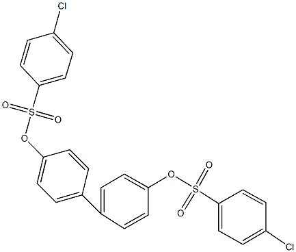 4'-{[(4-chlorophenyl)sulfonyl]oxy}[1,1'-biphenyl]-4-yl 4-chlorobenzenesulfonate 化学構造式