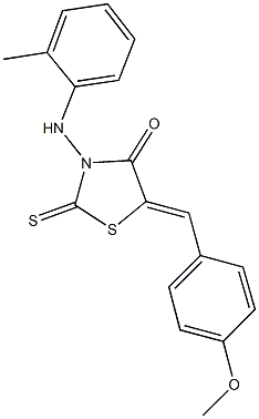 5-(4-methoxybenzylidene)-2-thioxo-3-(2-toluidino)-1,3-thiazolidin-4-one Struktur