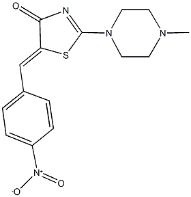 5-{4-nitrobenzylidene}-2-(4-methyl-1-piperazinyl)-1,3-thiazol-4(5H)-one Structure