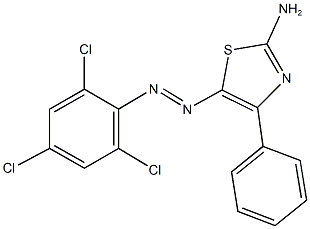 4-phenyl-5-[(2,4,6-trichlorophenyl)diazenyl]-1,3-thiazol-2-ylamine Structure