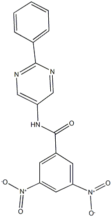 3,5-bisnitro-N-(2-phenyl-5-pyrimidinyl)benzamide Struktur