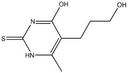 5-(3-hydroxypropyl)-6-methyl-2-sulfanyl-4(3H)-pyrimidinone Structure