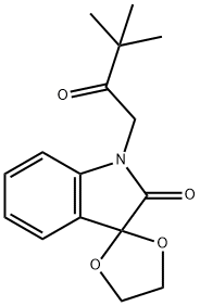 1'-(3,3-dimethyl-2-oxobutyl)-1',3'-dihydrospiro[1,3-dioxolane-2,3'-(2'H)-indole]-2'-one,300588-82-3,结构式