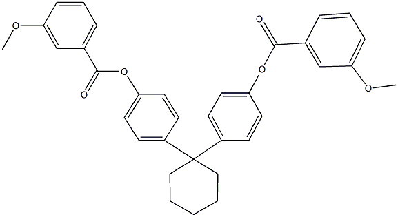 4-(1-{4-[(3-methoxybenzoyl)oxy]phenyl}cyclohexyl)phenyl 3-methoxybenzoate 化学構造式