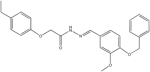 N'-[4-(benzyloxy)-3-methoxybenzylidene]-2-(4-ethylphenoxy)acetohydrazide Struktur