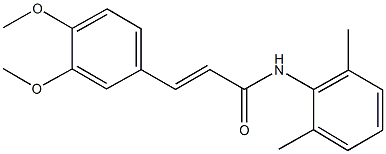 3-(3,4-dimethoxyphenyl)-N-(2,6-dimethylphenyl)acrylamide 化学構造式