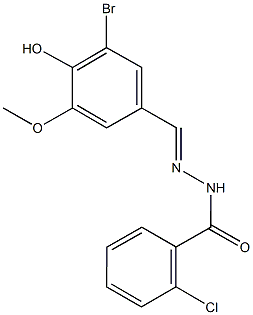 N'-(3-bromo-4-hydroxy-5-methoxybenzylidene)-2-chlorobenzohydrazide|