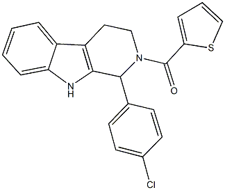 1-(4-chlorophenyl)-2-(2-thienylcarbonyl)-2,3,4,9-tetrahydro-1H-beta-carboline|