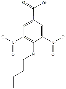 4-(butylamino)-3,5-bisnitrobenzoic acid Struktur
