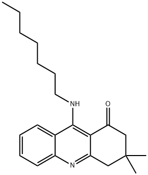 9-(heptylamino)-3,3-dimethyl-3,4-dihydro-1(2H)-acridinone 化学構造式