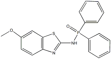 N-(6-methoxy-1,3-benzothiazol-2-yl)-P,P-diphenylphosphinic amide,300698-40-2,结构式