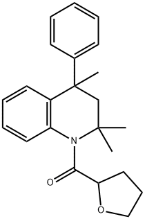 2,2,4-trimethyl-4-phenyl-1-(tetrahydro-2-furanylcarbonyl)-1,2,3,4-tetrahydroquinoline Struktur