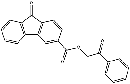 2-oxo-2-phenylethyl 9-oxo-9H-fluorene-3-carboxylate 化学構造式