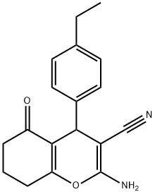2-amino-4-(4-ethylphenyl)-5-oxo-5,6,7,8-tetrahydro-4H-chromene-3-carbonitrile Structure