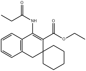 ethyl 1'-(propionylamino)-3',4'-dihydrospiro(cyclohexane-1,3'-naphthalene)-2'-carboxylate|